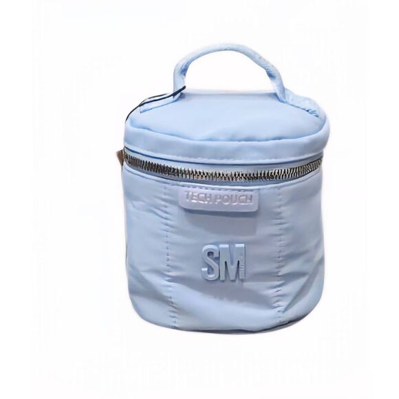 Steve Madden Quilted Logo Tech Pouch- Blue - Picture 2 of 7